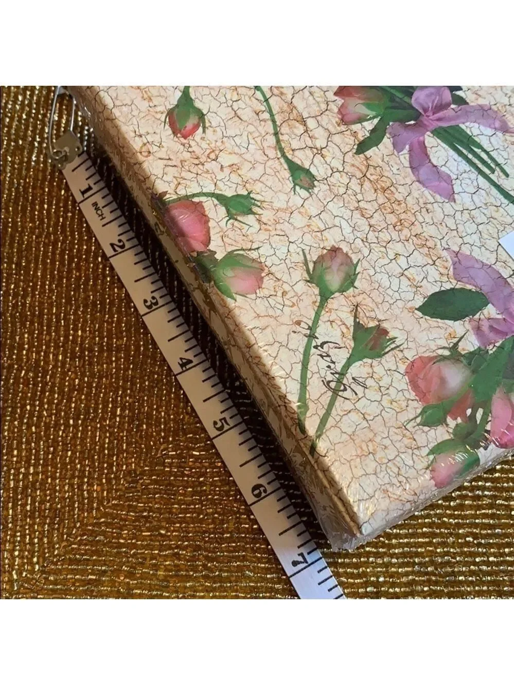 Floral Desk Set Journal Picture Frame Boxed 4 Piece Stationery Set
